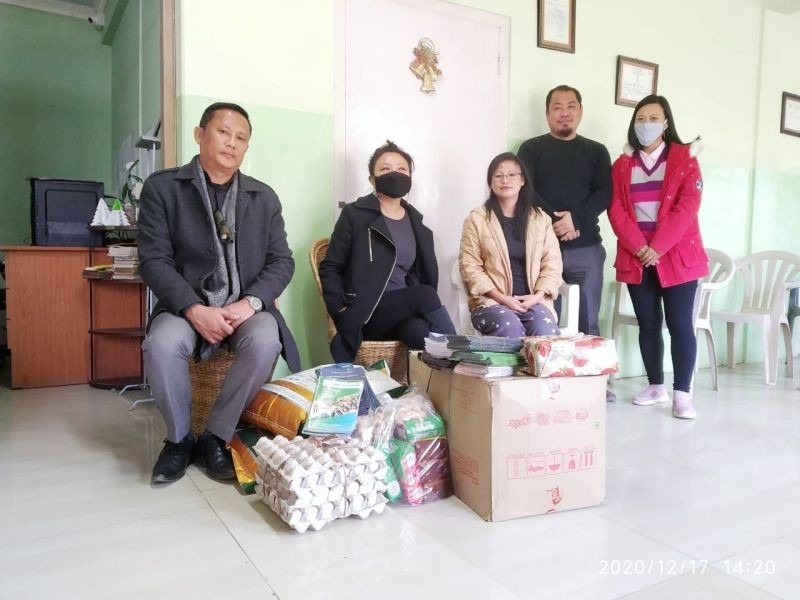 Nagaland State Legal Services Authority team and others during their visit to the Old Age Home at Meriema, Kohima on December 17.